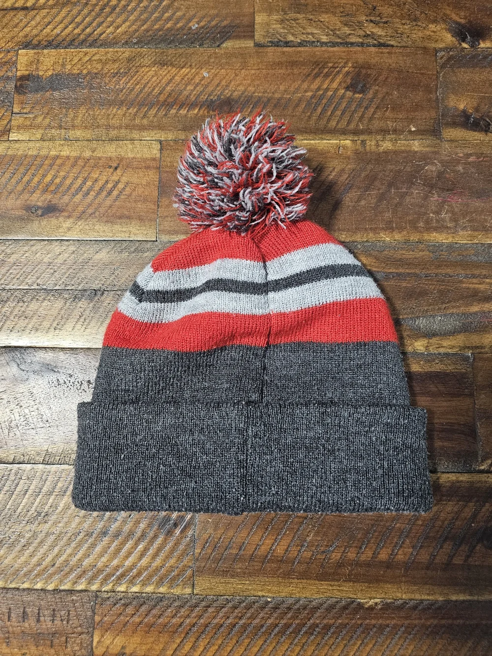 Spider-Man Red Grey Pom Beanie